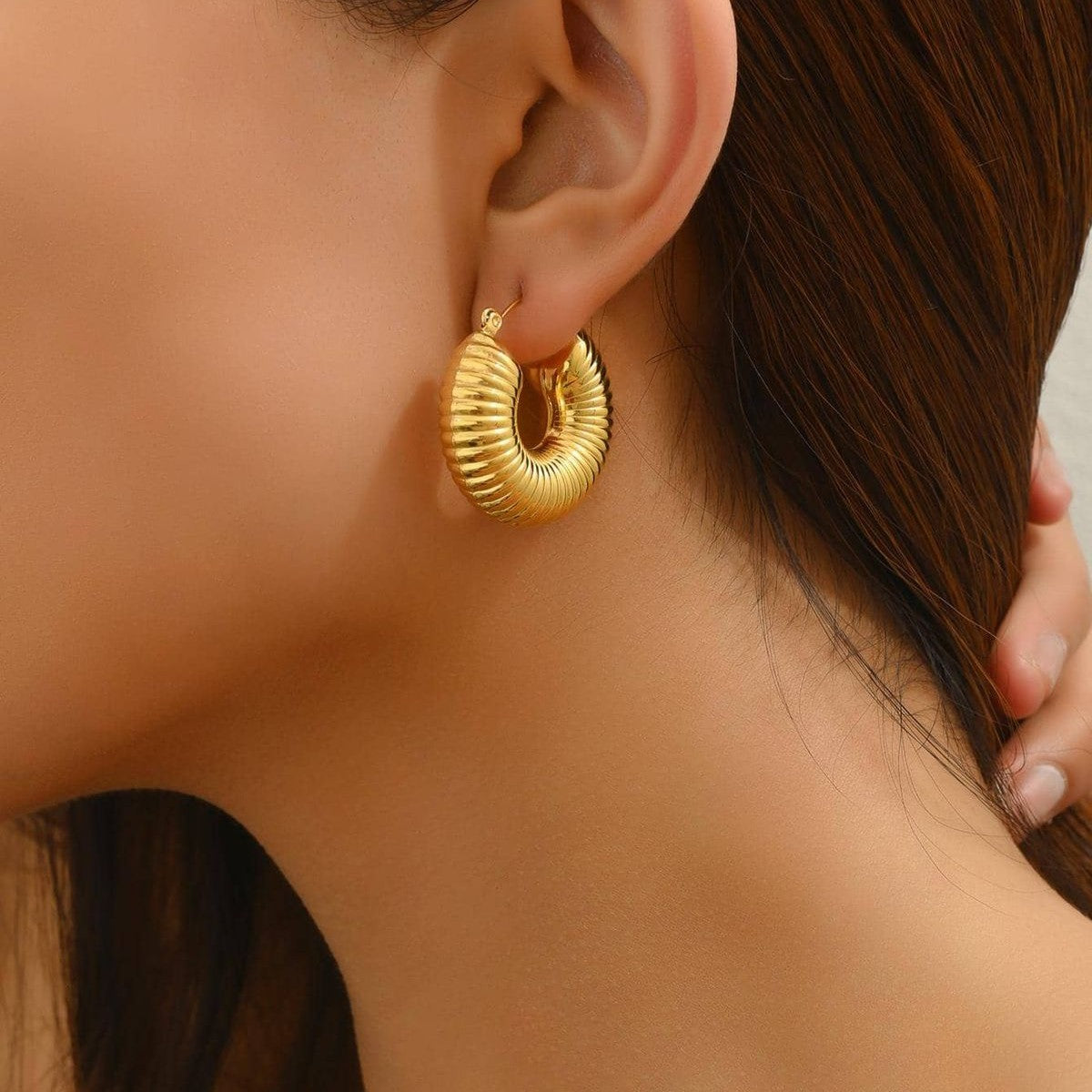 Bold Interlocking Hoop Earrings