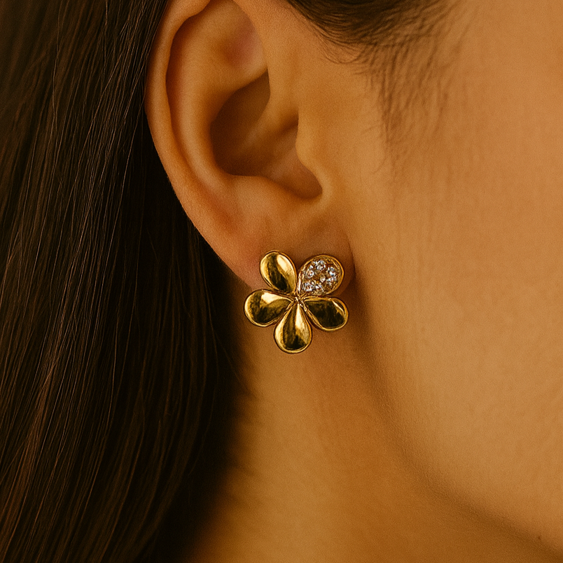 floral stud earrings