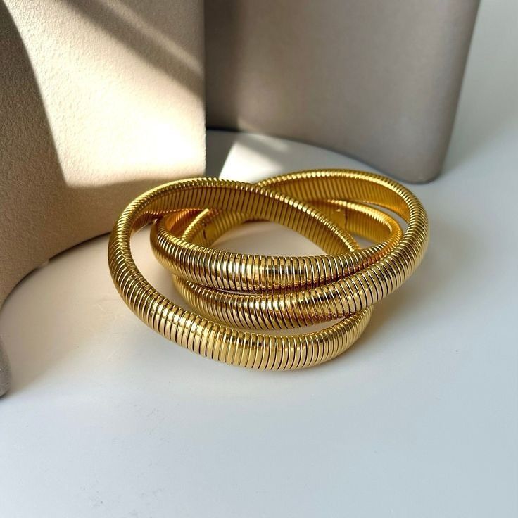 Gold Coil Wrap Bracelet