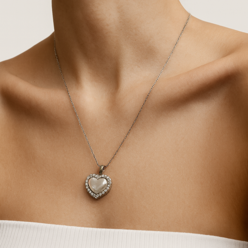 Timeless Sparkle Heart Necklace