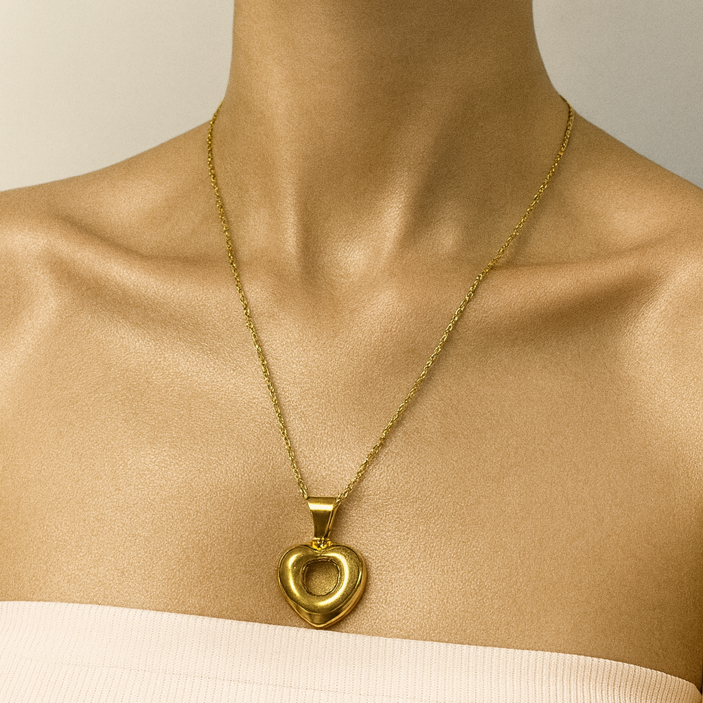 Golden Heart Pendant Necklace