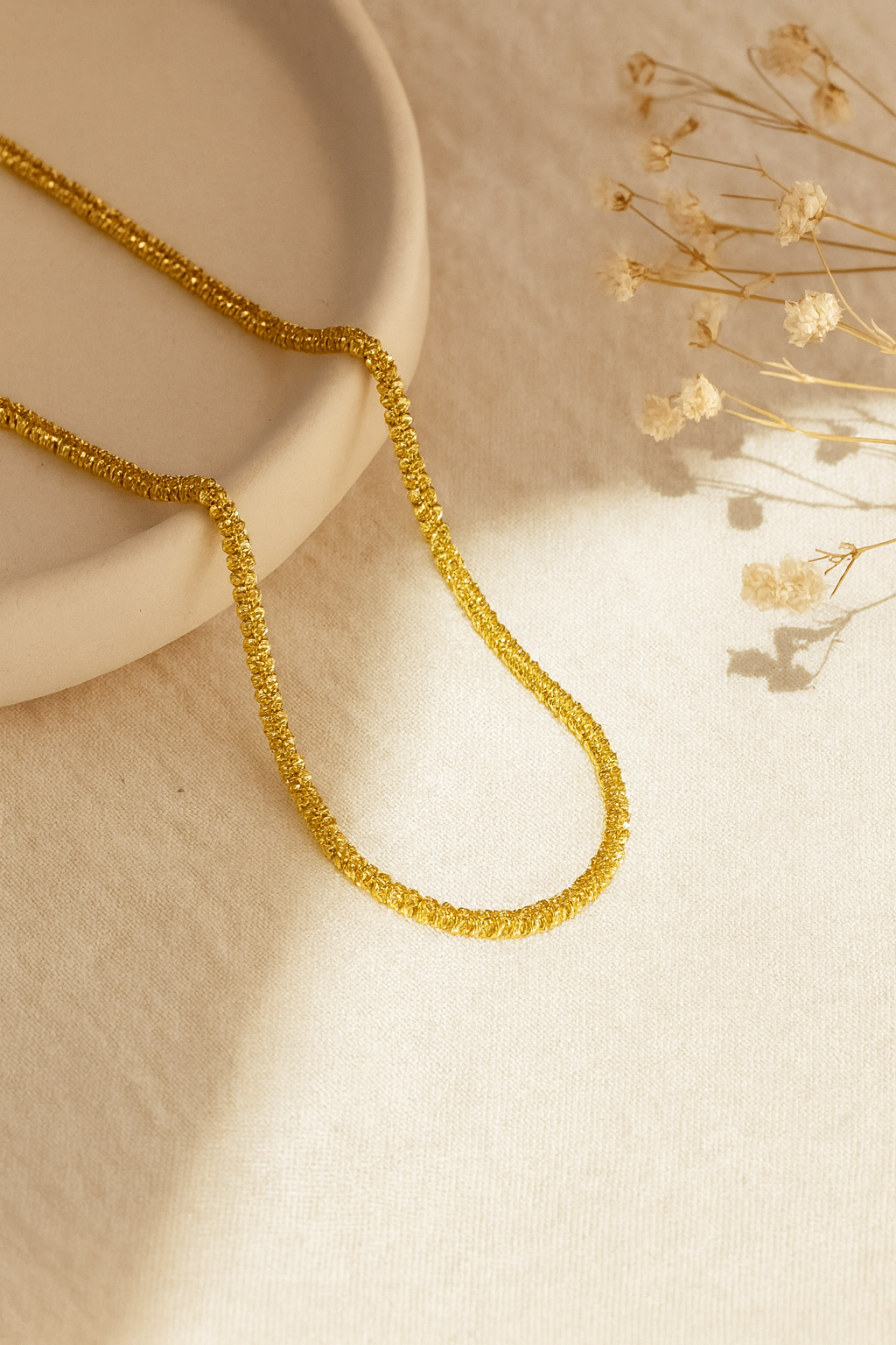 Gold Rope Chain Necklace