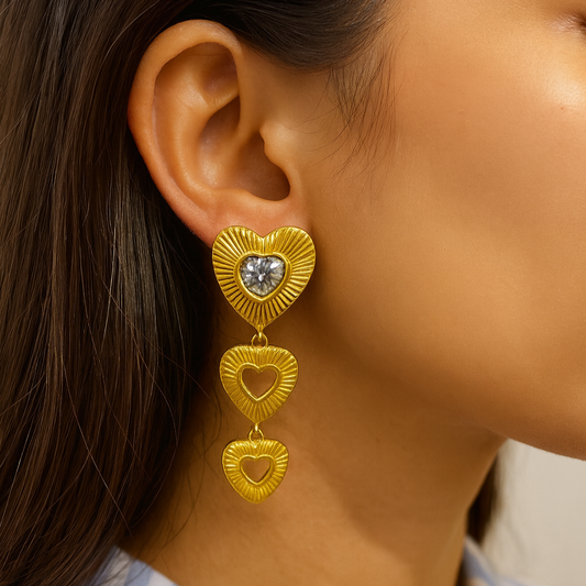 Heart Statement Earrings