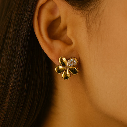floral stud earrings