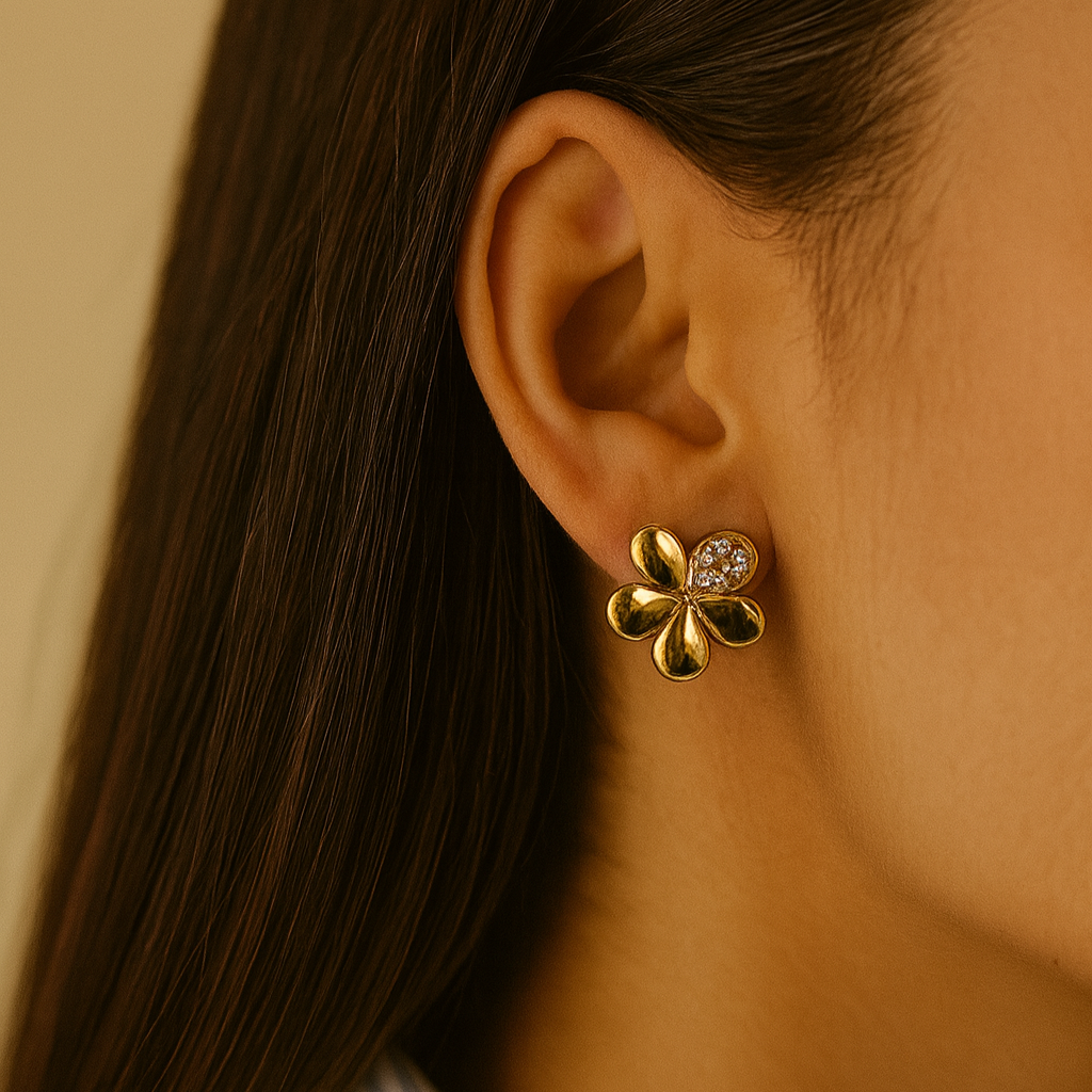 floral stud earrings