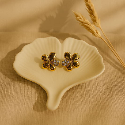 floral stud earrings