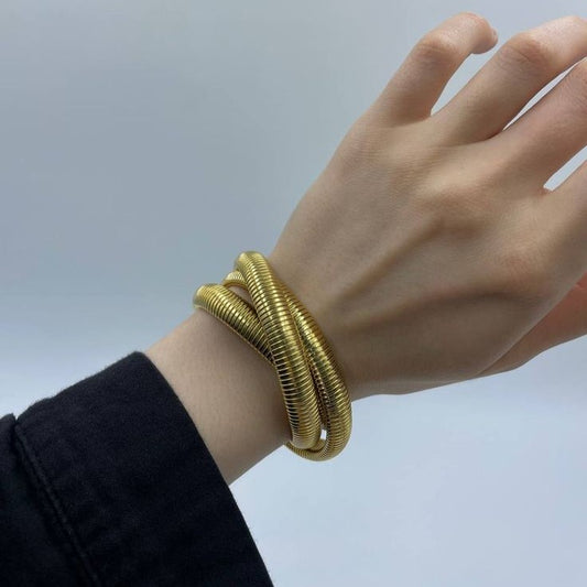 Gold Coil Wrap Bracelet