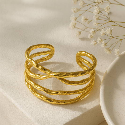 Gold Cuff Bangle