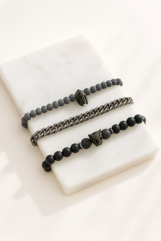 Black Warrior Bracelet Set