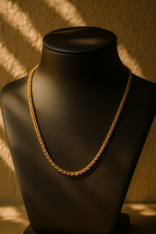 Gold Rope Chain Necklace
