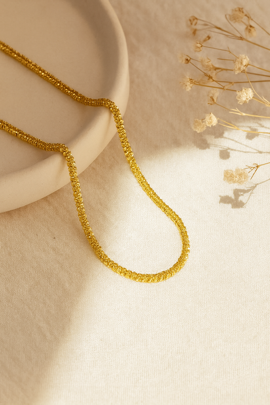 Gold Rope Chain Necklace
